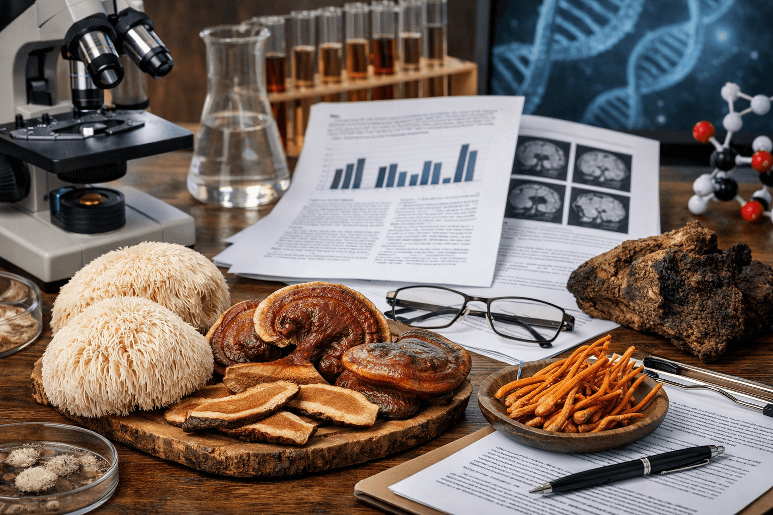 🔬 Champignons médicinaux : preuves scientifiques et études (guide complet)