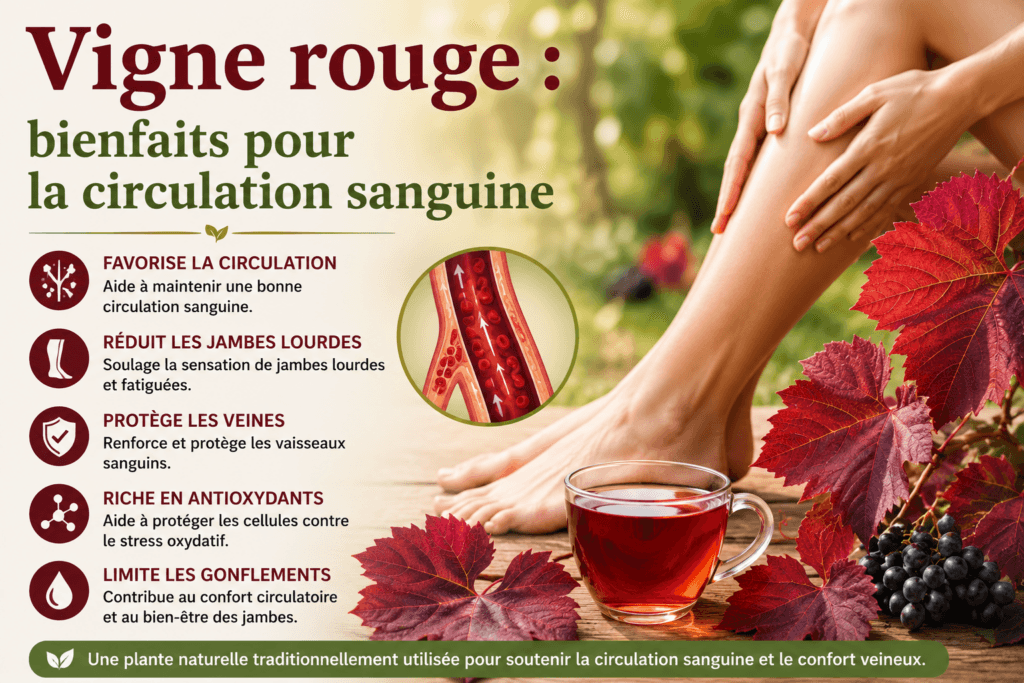 Vigne rouge  bienfaits pour la circulation sanguine
