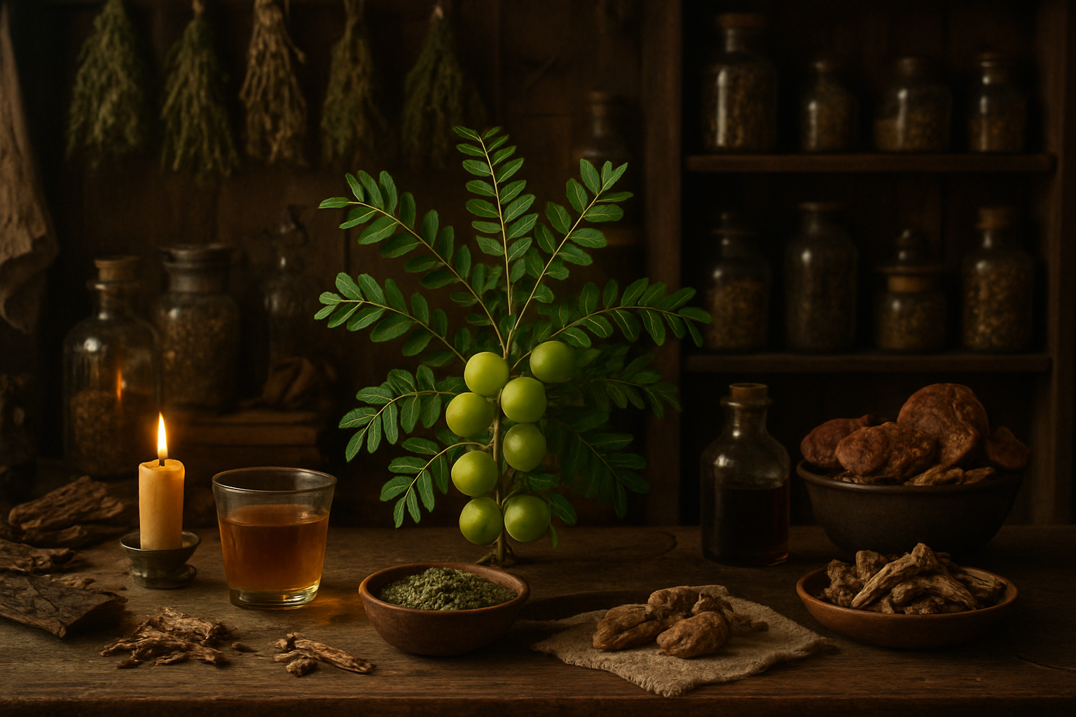 Poudre et fruit d’Amla pour une routine riche en vitamine C naturelle