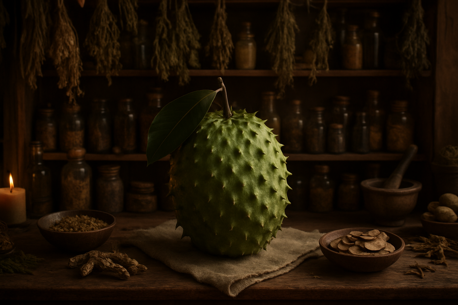 Pulpe de Corossol utilisée en jus, smoothie et dessert tropical riche en fibres