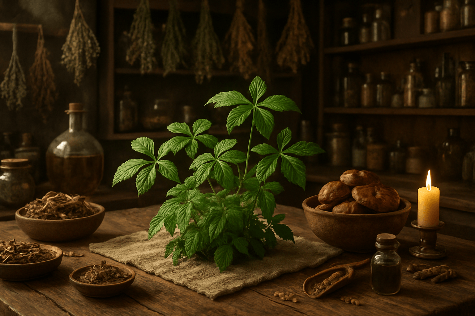Infusion de Jiaogulan pour soutenir naturellement la vitalité, la détente et la longévité