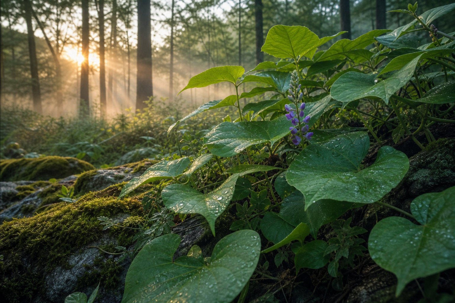 Kudzu, plante asiatique étudiée pour ses usages naturels et son équilibre digestif
