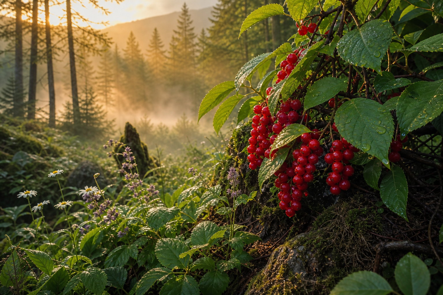 Schisandra, baie rouge adaptogène pour soutenir le foie, l’énergie et la résistance au stress