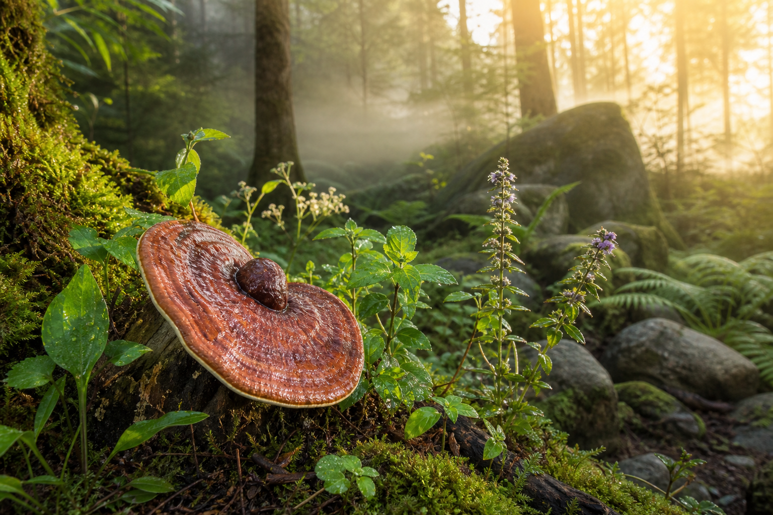 Phytothérapie prostate avec plantes médicinales et champignons pour le confort masculin