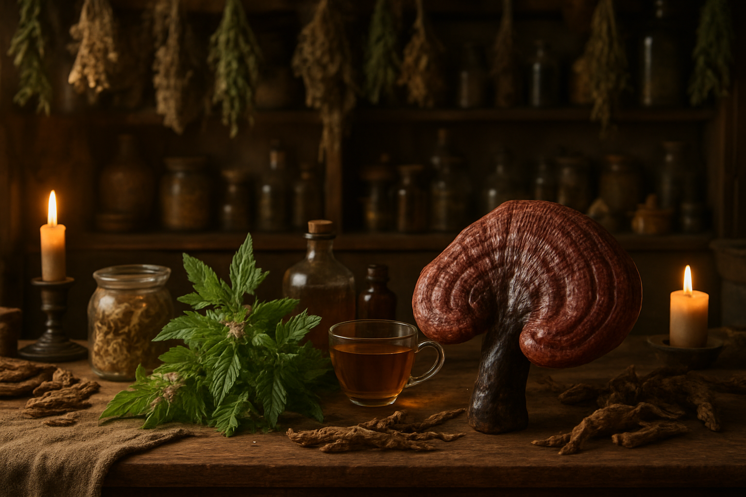Sélection de plantes adaptogènes pour le stress, l’énergie et l’équilibre naturel.