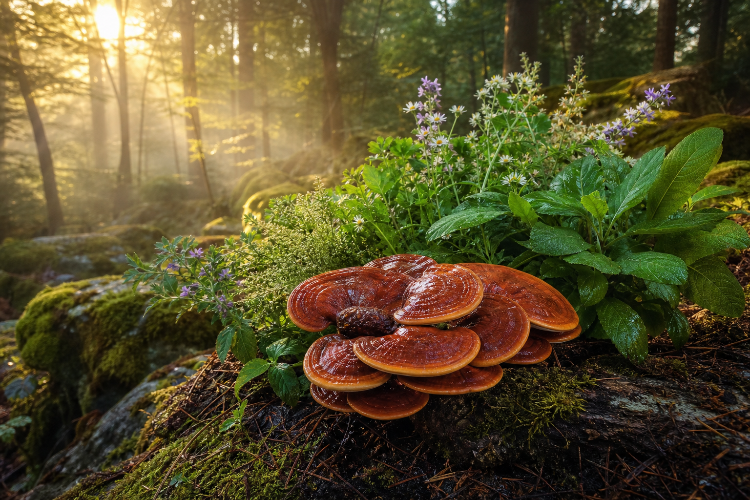 plantes pour maigrir avec fibres coupe-faim et champignons adaptogènes