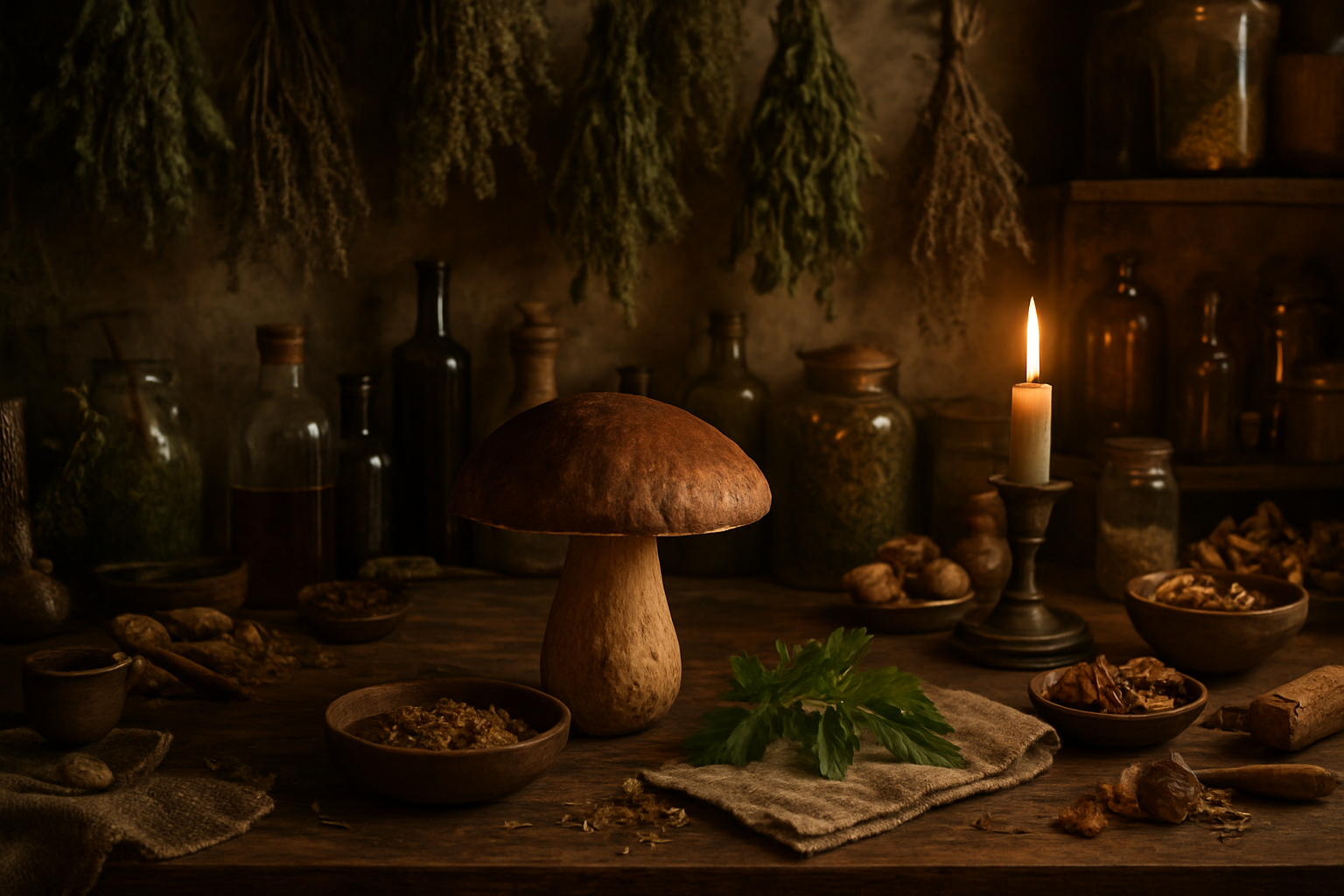Routine avec plantes adaptogènes et champignons pour renforcer son immunité naturellement