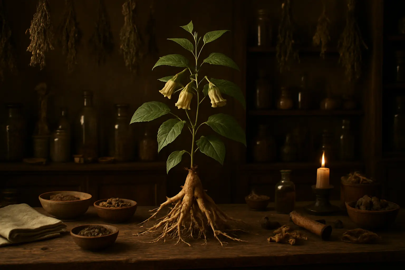 Codonopsis pilosula séché utilisé comme ginseng du pauvre en infusion