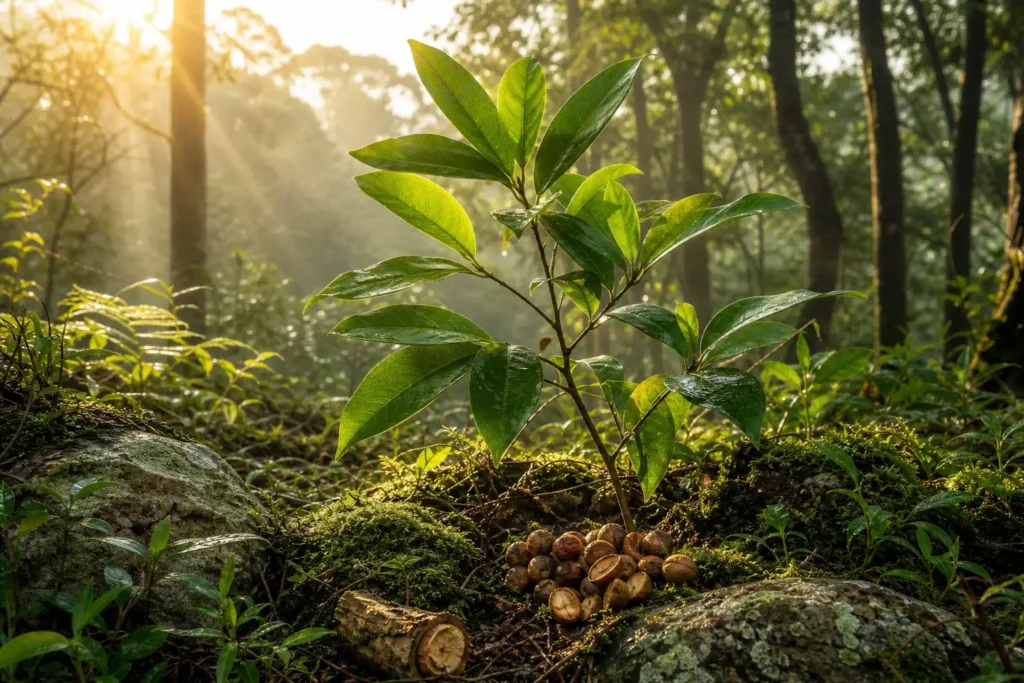 Copaiba, résine amazonienne naturelle utilisée pour apaiser la peau et soutenir le confort du corps