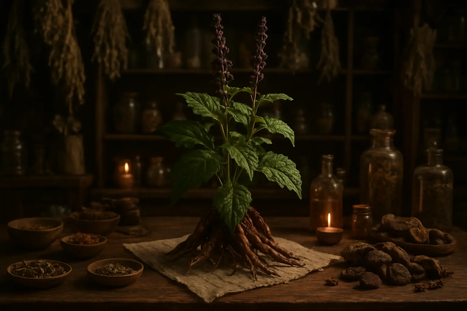 Racine de Rehmannia glutinosa utilisée en médecine chinoise traditionnelle
