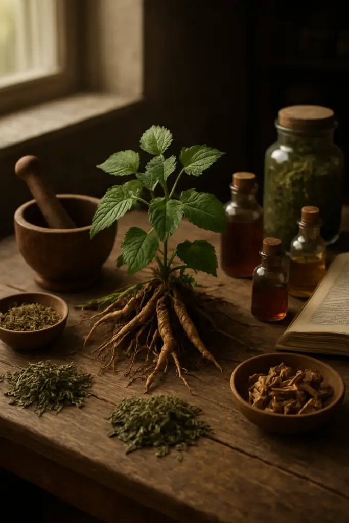 Salsepareille et ses bienfaits naturels, traditionnellement utilisée pour favoriser la purification de l’organisme et soutenir le bien-être.