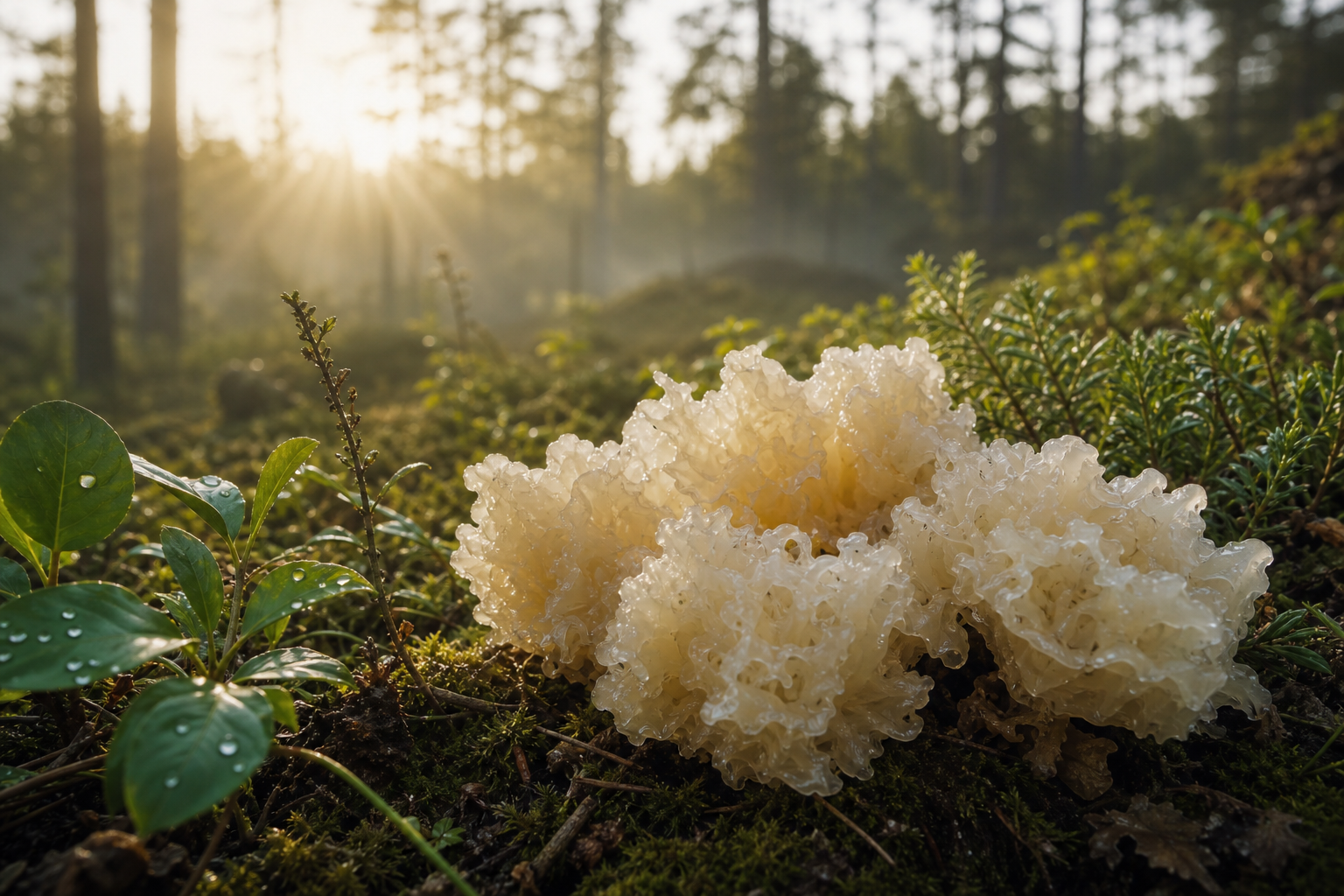 Tremella fuciformis champignon beauté blanc pour l’hydratation de la peau