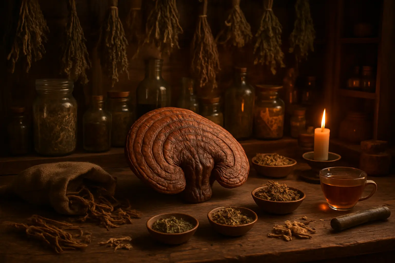 Mesima champignon médicinal coréen brun utilisé en décoction traditionnelle